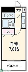 ステイタスマンション大橋 1Kの間取図画像
