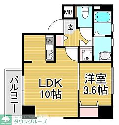 classierstyle平尾 1LDKの間取図画像