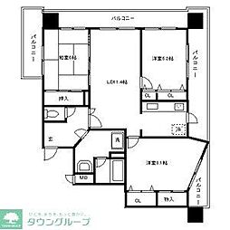 エスポワール福岡 3LDKの間取図画像