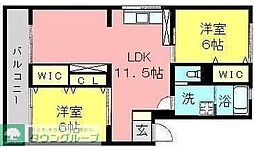 大池第一ハイツ 2LDKの間取図画像