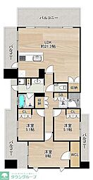 MJR六本松 3LDKの間取図画像