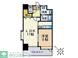 グランドール薬院 1LDKの間取図画像