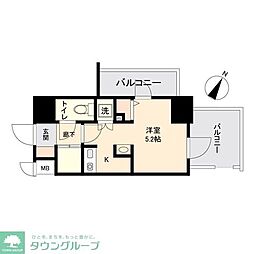MODERNPALAZZO天神南2 ワンルームの間取図画像