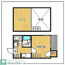 リバティ六本松 1Kの間取図画像
