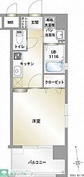 エンクレスト藤崎 1Kの間取図画像
