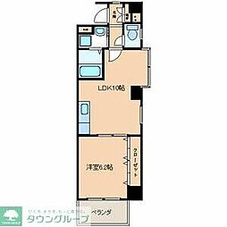 プラス・ド平和 1LDKの間取図画像