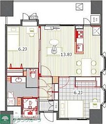 アントゥール薬院 2LDKの間取図画像