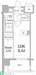 エンクレスト大手門GLOW 1LDKの間取図画像