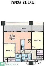 KDXレジデンス大濠ハーバービュータワー 2LDKの間取図画像