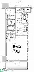 エンクレスト天神WEST 1Kの間取図画像