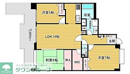 西新中央パーク・マンション 3LDKの間取図画像