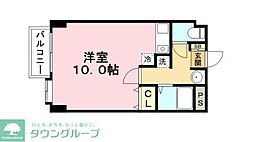 ラ・レジダンス・ド西新 ワンルームの間取図画像