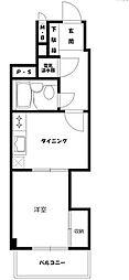 ライオンズマンション大名 1DKの間取図画像