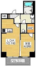 レディアントアーク薬院 1LDKの間取図画像