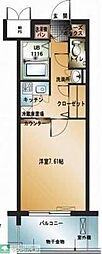 エンクレスト天神2 1Kの間取図画像