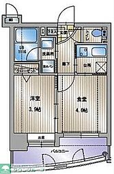 アクタス天神セントラルタワー 2Kの間取図画像