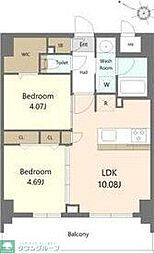S-RESIDENCE薬院aureate 2LDKの間取図画像