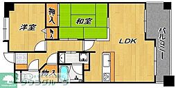 アーバンコート1 2LDKの間取図画像