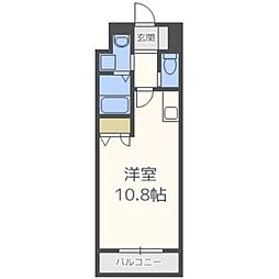 ウインステージ平尾 1Kの間取図画像