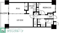 西新南スペーススクエア 2LDKの間取図画像