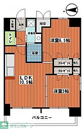 ステイツ姪浜駅前 2LDKの間取図画像