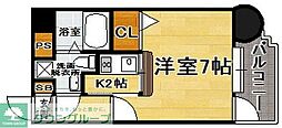 エステート・モア赤坂 1Kの間取図画像