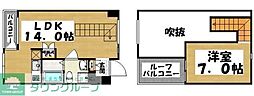 KDXレジデンス西新 1LDKの間取図画像