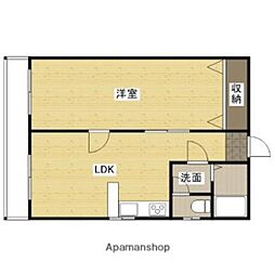 コーポ代 2LDKの間取図画像
