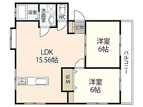 ネットビル9  ｜ 広島県安芸郡海田町南本町（賃貸マンション2LDK・2階・54.00㎡） その2