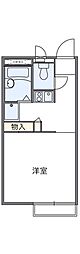 レオパレスパラリア 1階ワンルームの間取り