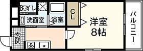 広島県広島市中区白島九軒町（賃貸マンション1K・6階・28.68㎡） その1