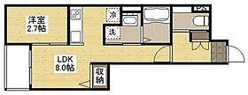 広島県広島市中区西川口町（賃貸アパート1LDK・3階・27.26㎡） その2