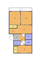メゾン河野 2階3DKの間取り