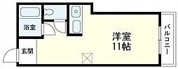 大松庚午ビル ワンルームの間取図画像