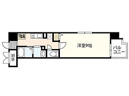 第17友建ビル 8階1Kの間取り