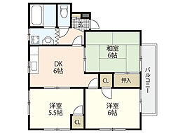 メゾニティ武田Ｂ棟 1階3DKの間取り