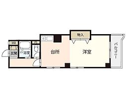 ラフィーネ府中 2階ワンルームの間取り