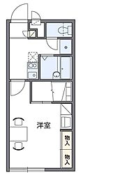 レオパレスグレース府中 1階1Kの間取り