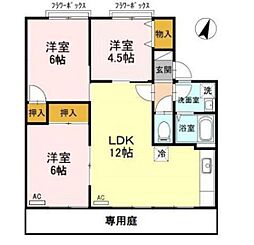メゾン萩原　Ｂ棟 1階3LDKの間取り
