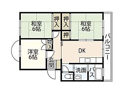 間取図画像 3DK