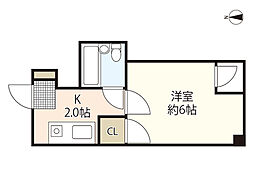 コーポ吉村 3階1Kの間取り