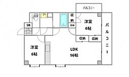 KENSEI6 2LDKの間取図画像