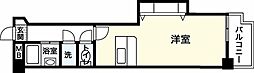 フォーラム牛田本町 5階ワンルームの間取り