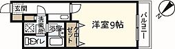 フローラル茶柱 8階1Kの間取り
