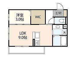 ホスタ光ヶ丘 3階1LDKの間取り