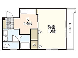 エルグラン・ドーセ 1階1DKの間取り