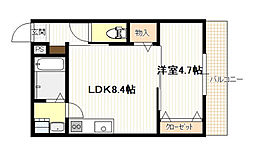 宇品御幸五丁目新築(仮称) 1階1LDKの間取り