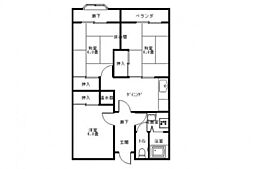 広島畳材安古市ビル 8階3DKの間取り