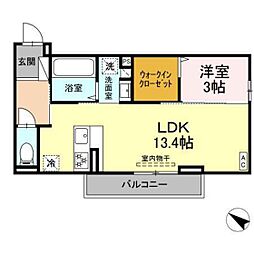 Comfort LifeII 2階1LDKの間取り