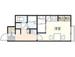 レオパレス行友 1Kの間取図画像